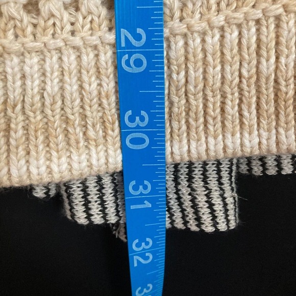 Coldwater Creek Womens Beige Chunky‎ Open Knit Cotton Cardigan Sweater Sz M - Picture 9 of 10